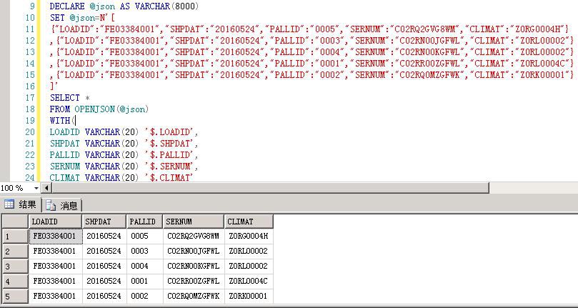 SQL Server中的JSON函数怎么使用