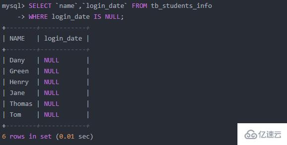 mysql如何查询空值