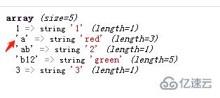 php数组中key可不可以是字符