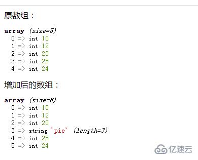 php数组中如何增加一个值