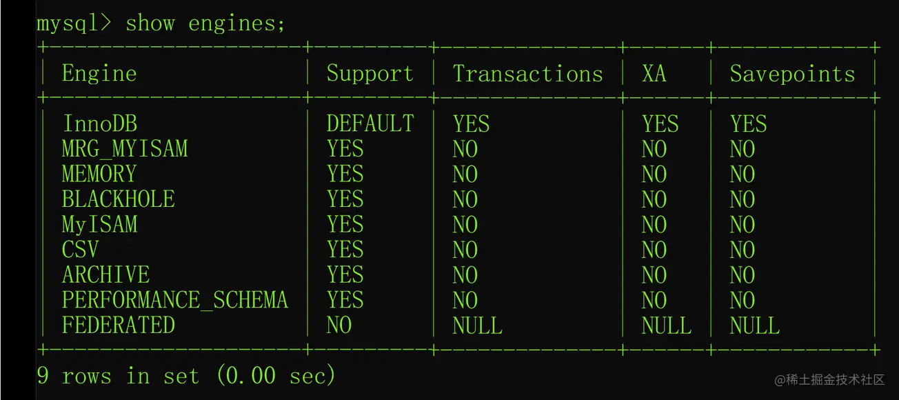 MySQL常用引擎有哪些