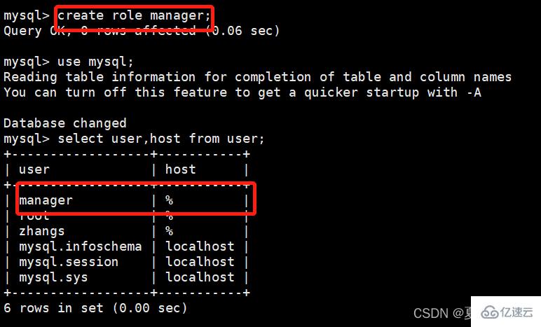 mysql数据库角色如何创建