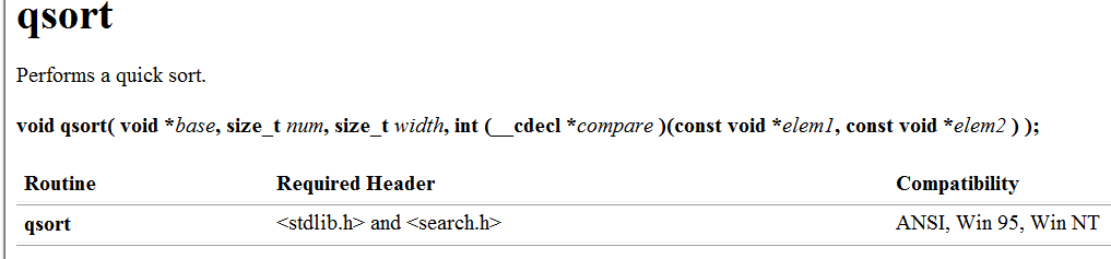 C语言库函数qsort如何使用  c语言 第1张