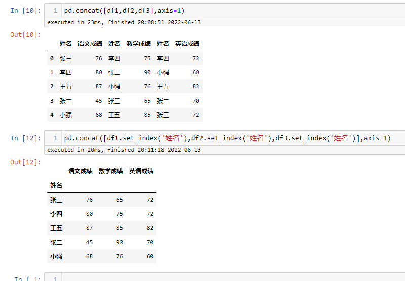 Python中pd.concat與pd.merge怎么使用