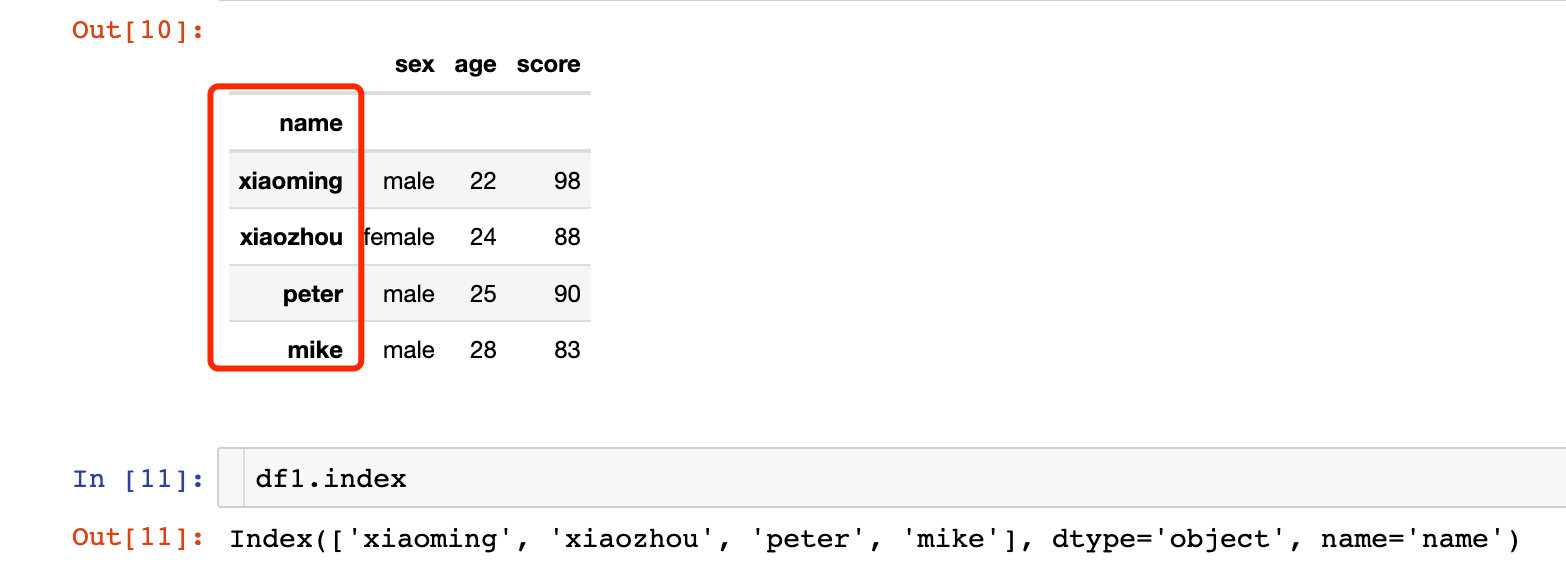 Python pandas索引如何设置和修改