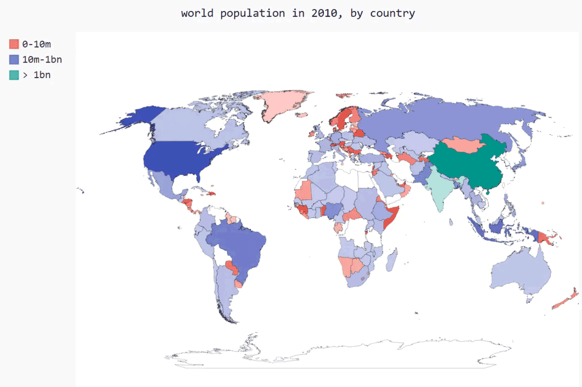 python怎么绘制世界人口地图