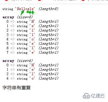 php如何判断字符串是否有重复