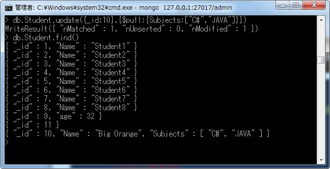 MongoDB怎么对Document插入、删除及更新