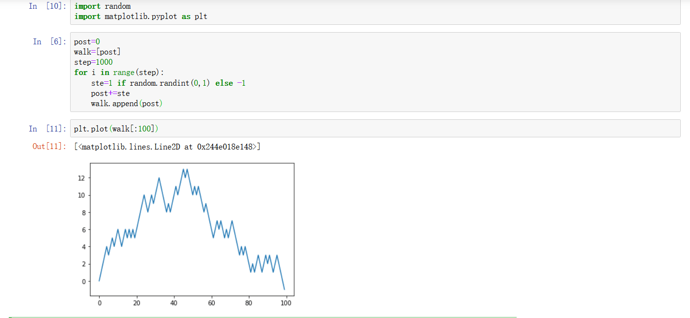 Python numpy线性代数与随机漫步实例分析