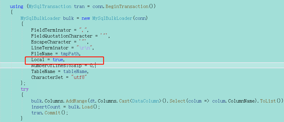 MySqlBulkLoader如何使用