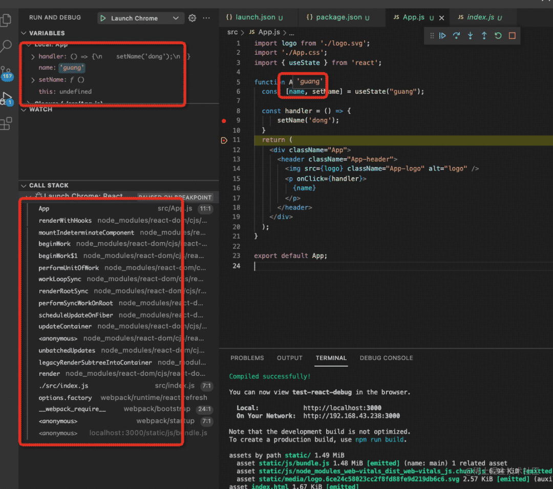 怎么用VSCode调试React Vue代码