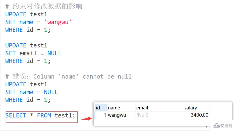 MySQL约束知识点实例分析