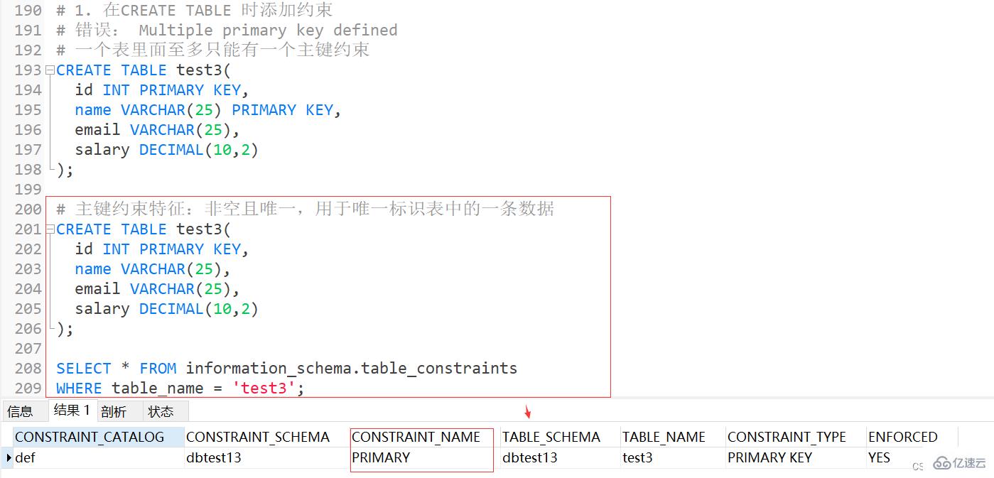 MySQL约束知识点实例分析  mysql 免费机场加速器 第22张