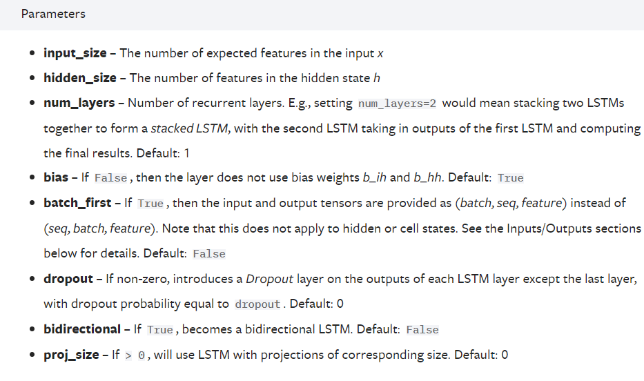 PyTorch中LSTM的輸入和輸出實例分析