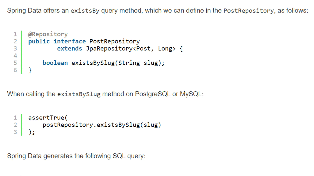 Spring Data Exists查询方法如何编写  spring 第1张