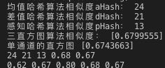 python OpenCV计算图片相似度的算法有哪些