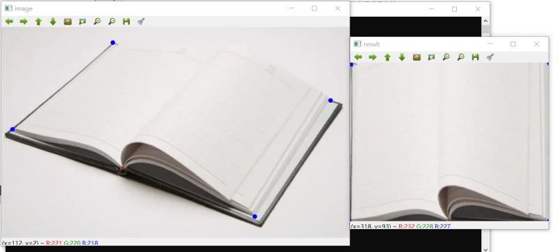 OpenCV怎么实现书本视图矫正和广告屏幕切换  opencv 第4张
