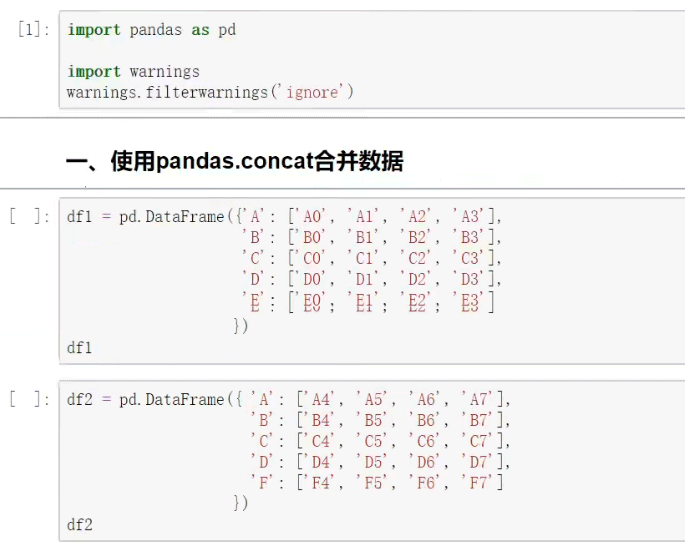 Python?Pandas的concat合并方法怎么使用