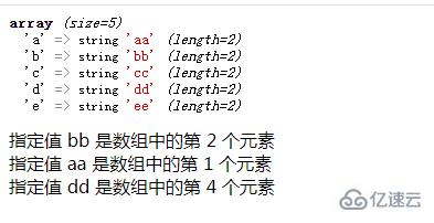 php如何查询指定值是数组中的第几个元素