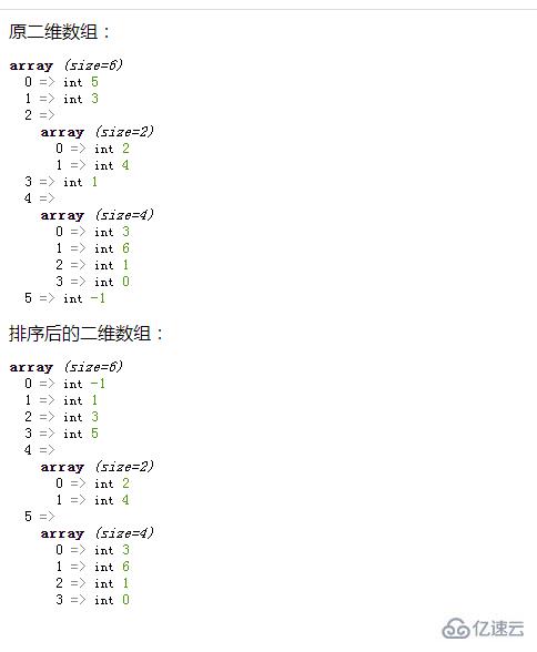 php怎么实现二维数组排序