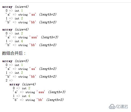 php数组怎么合并保留全部元素