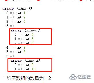 php如何檢測(cè)二維數(shù)組中有幾個(gè)一維子數(shù)組