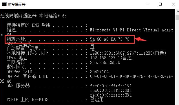 windows10電腦的物理地址如何找