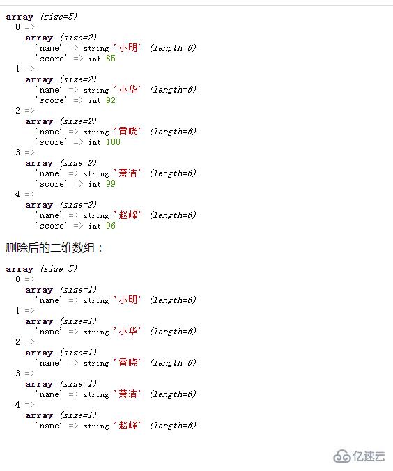 php如何去掉二維數(shù)組中某個(gè)字段的值