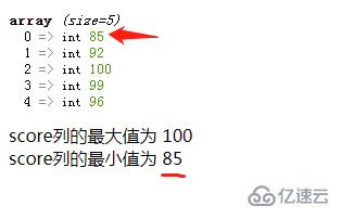 如何用php二维数组求某列的最大值和最小值