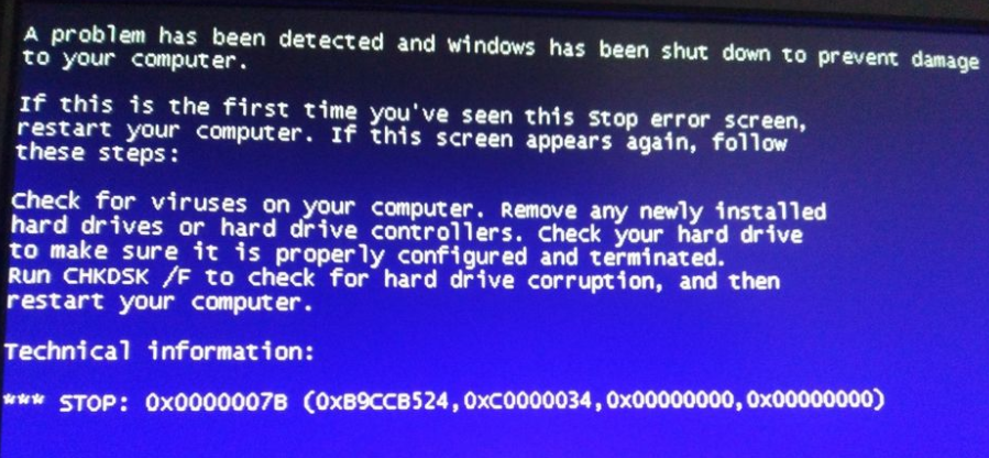 windows蓝屏代码0x000007b怎么解决