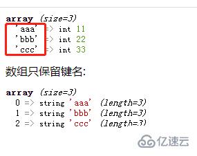 php如何让数组只保留键名