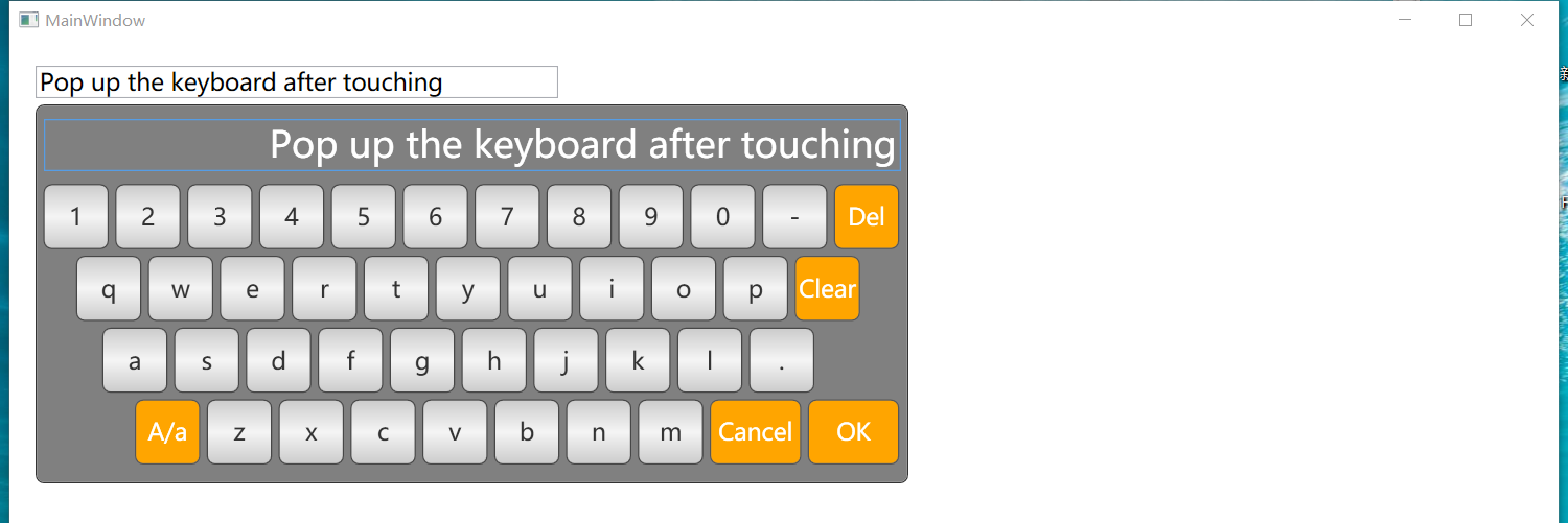 如何用WPF代码实现自带触控键盘的文本框