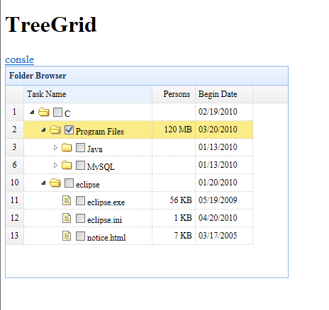 Jquery EasyUI如何实现treegrid上显示checkbox并取选定值