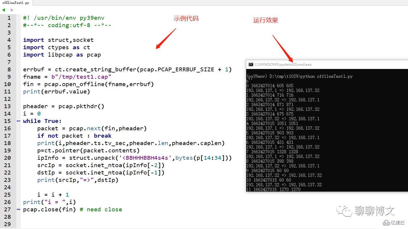 python如何使用libpcap库进行抓包及数据处理