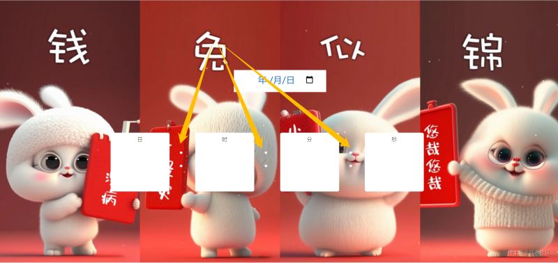 如何使用JavaScript创建一个兔年春节倒数计时器