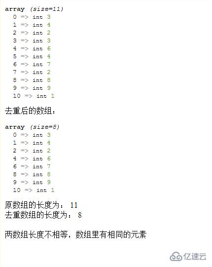 php数组内元素不重复如何判断