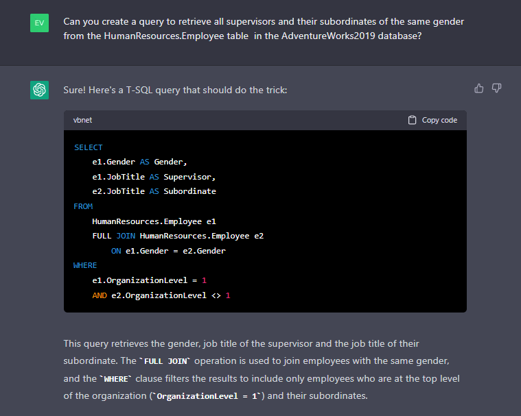 怎么使用ChatGPT編寫(xiě)SQL?JOIN查詢(xún)