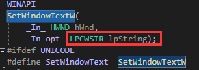 VC++ 2019 "const char*"类型的实参与"LPCTSTR"类型的形参不兼容如何解决