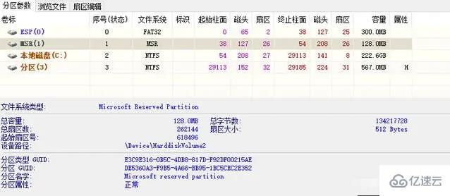 电脑msr和esp分区的作用是什么