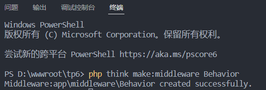 thinkphp6如何使用中间件记录行为日志