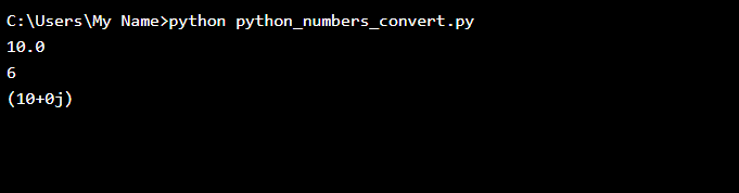 Python数字类型实例代码分析