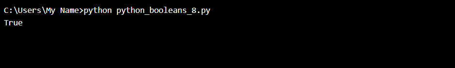 Python布尔值实例代码分析