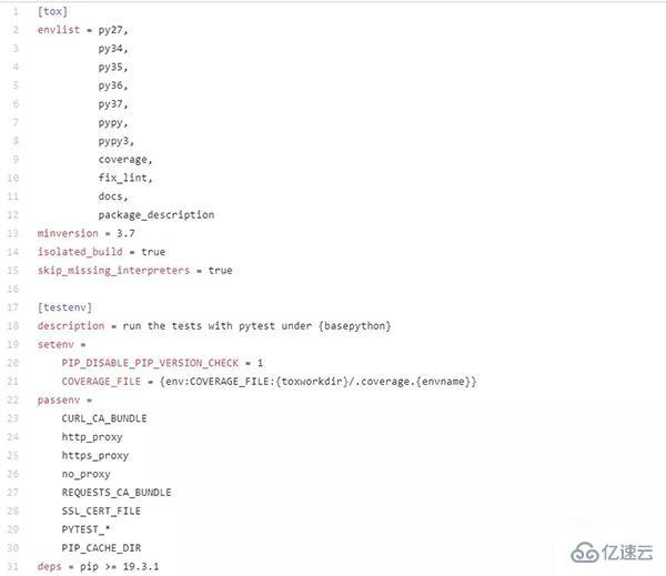 Python任務自動化工具tox怎么配置