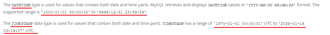 Mysql的timestamp时间戳2038问题怎么解决