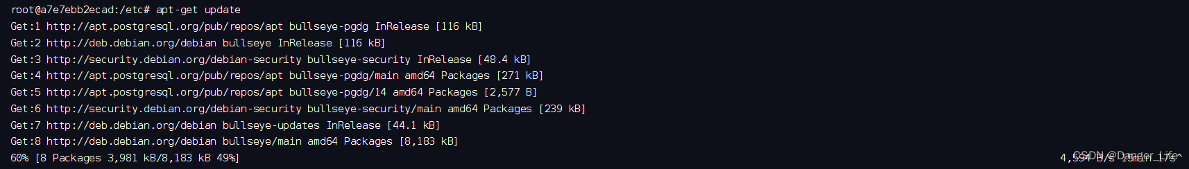 docker容器无法执行vim如何解决